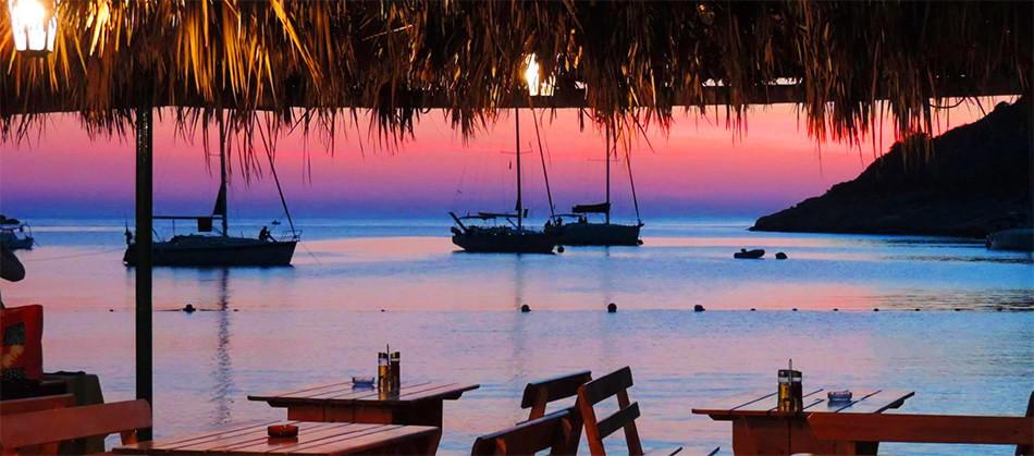 Beach restaurant Kod Jakse, close to the Blue cave in Porat bay, Bisevo island, Croatia