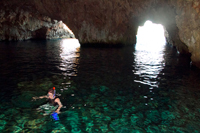 Adventure tours in Croatia - snorkeling in Green cave 