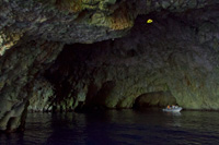 Croatia, adventure boat tours by Ilirio - boat inside a cave