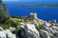 Hvar holiday packages hiking tours - view to islet of Scedro
