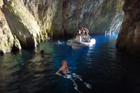 Ilirio's adventure tours - RIB tours - cave exploring and swimming 