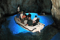 Ilirio's blue cave tour - significant color of the sea water