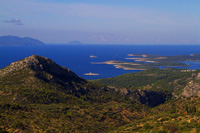 Beautiful nature scenery on the island of Hvar - view from inland 