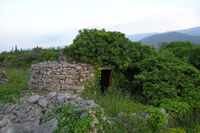 Neolithic stone house on Dalmatian coast on Mediterranean