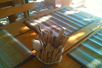 Simple seatings at beach restaurant Kod Jakse in Porat bay on Bisevo island