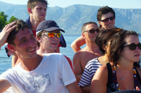 Ilirio's Hvar tours: Swimming in crystal clear sea on RIB adventure, Croatia on Adriatic
