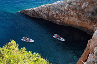Ilirio's Hvar tours: Incredible cliffs and stone sceneries on RIB tours around island of Hvar on Adriatic