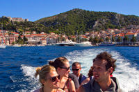 Day trip to three caves and Bisevo - we leaving Hvar town port